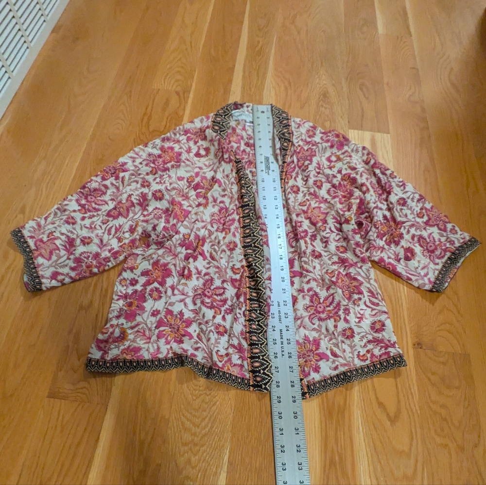 Gerald Darel Floral Kimono Jacket - Size 1 - Picture 5 of 9